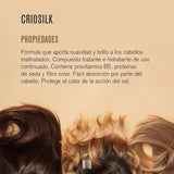 Acondicionador capilar Criosilk, 300 ml, con provitamina B5 y proteínas de seda, aporta flexibilidad y brillo al cabello dañado, hidrata y regenera el cabello Mascarilla capilar Naty Shop