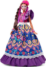 Muñeca Barbie del Día de Muertos 2022 con vestido tradicional con volantes, corona de flores y pintura facial de calavera, regalo para coleccionistas