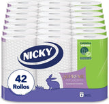 Papel higiénico Supreme, 42 rollos, 3 capas, 160 servicios por rollo, Suavidad irresistible, Envase fácil de abrir, Papel 100% certificado Fsc