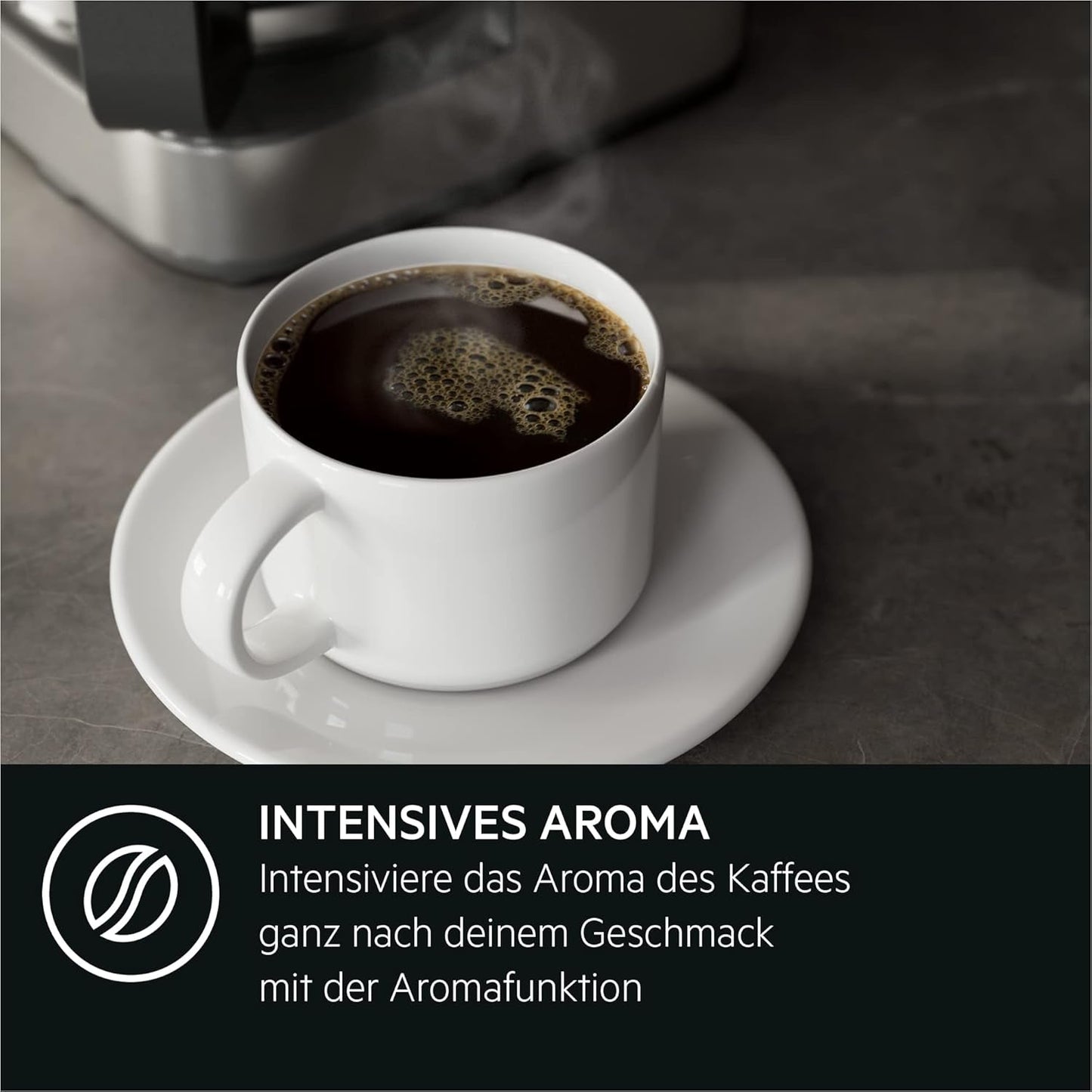 Cafetera espresso AEG Deli 5, 1,5 l, temporizador programable, función mantener caliente, parada de seguridad, indicador de nivel de agua, dosificación óptima, función antigoteo, acero inoxidable, CM5-1-6ST
