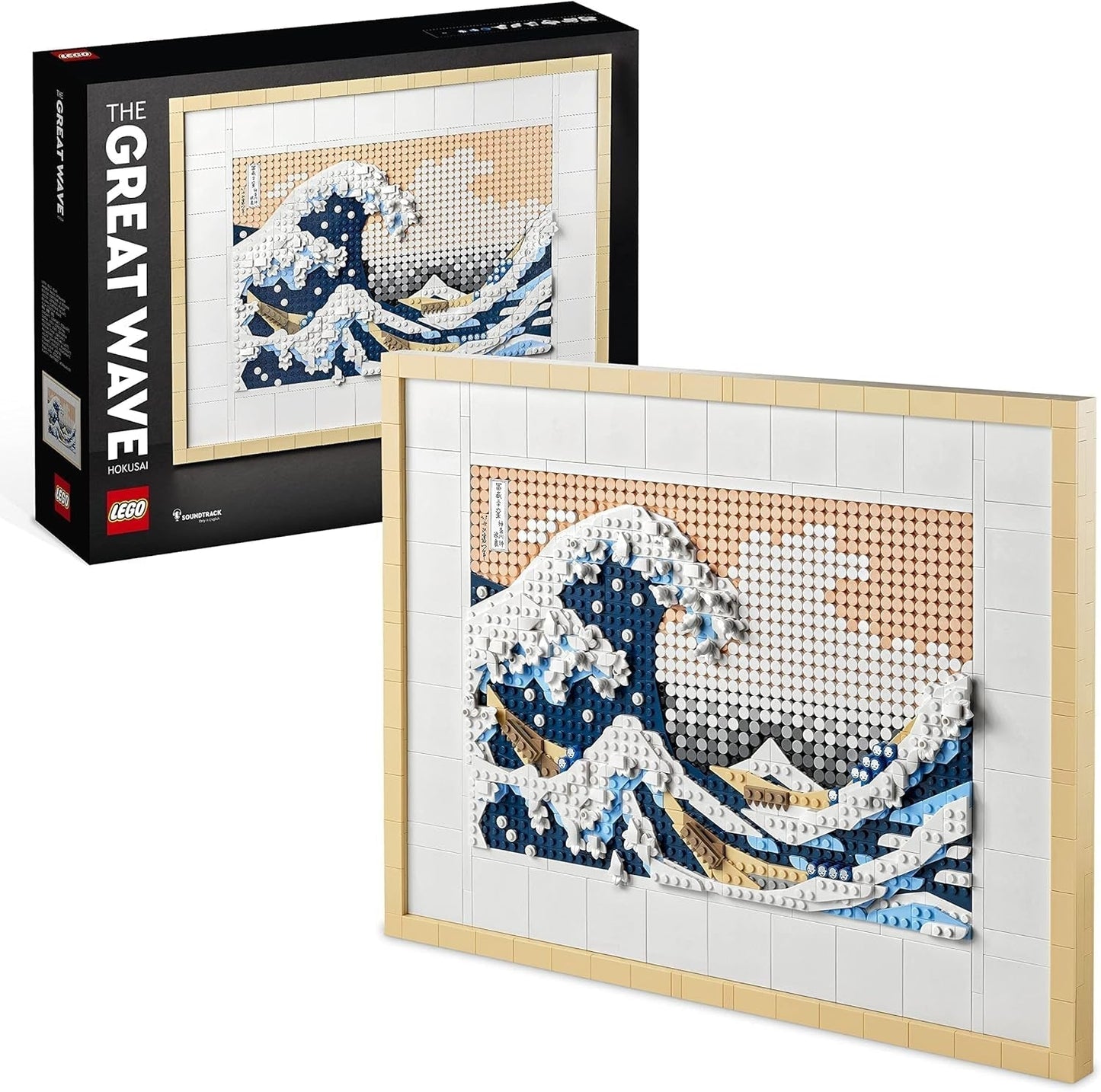 LEGO 31208 Art Hokusai - La Gran Ola Decoraciones de pared japonesas en 3D Kit de manualidades Lienzo oceánico enmarcado Pasatiempos para adultos DIY Decoraciones para el hogar y la oficina Kits de construcción Besuche den LEGO-Store Single