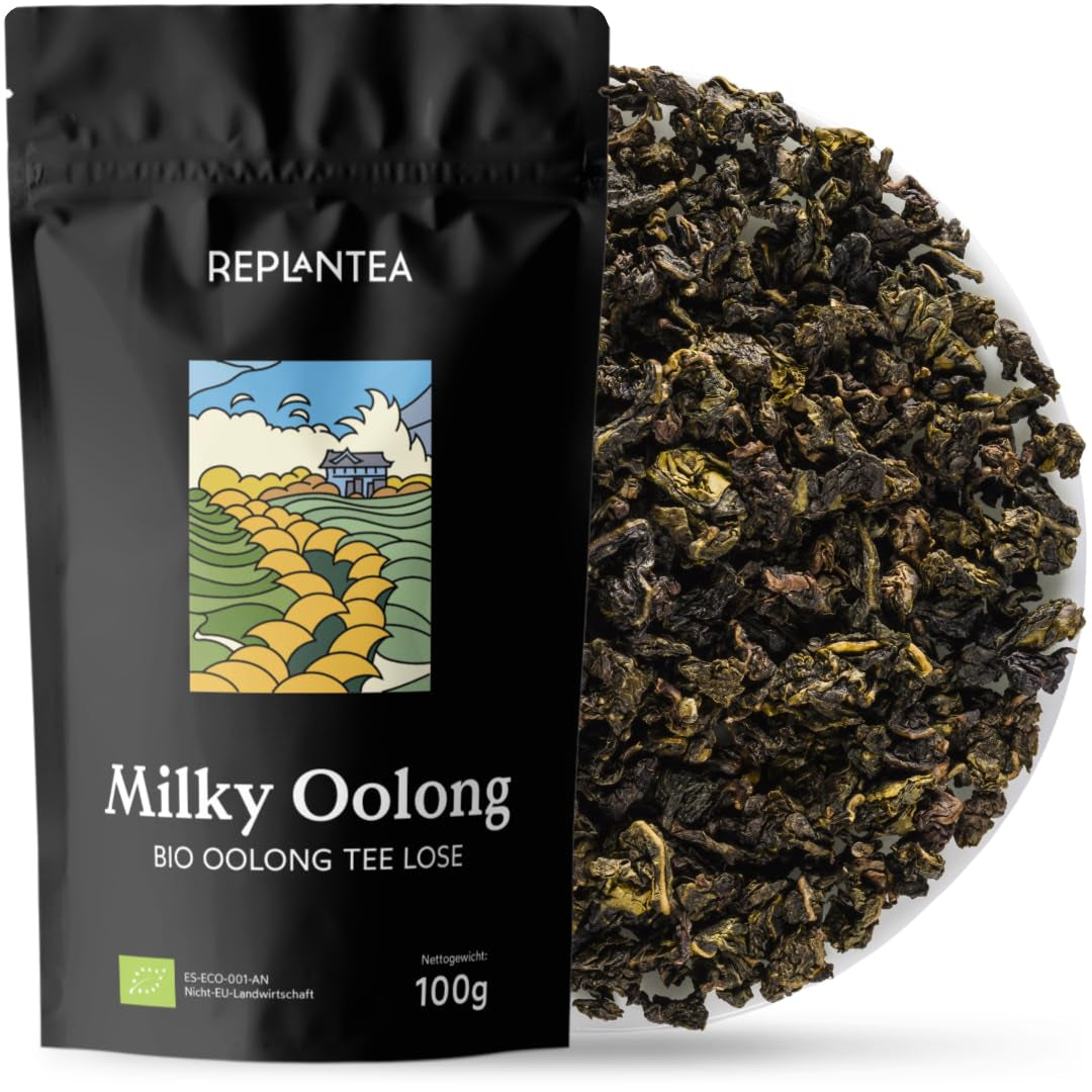 Té Oolong con leche BIO (100 g) | Té Oolong suelto premium con notas de leche cremosas y dulces | Especialidad en té delicado | REPLANTAR