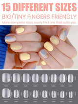 EBANKU 420 puntas de uñas cuadradas cortas, puntas mate de cobertura completa, puntas de gel suave, puntas de uñas de gel transparente prepulidas, puntas de extensión de uñas artificiales, 15 tamaños (cuadrados cortos)