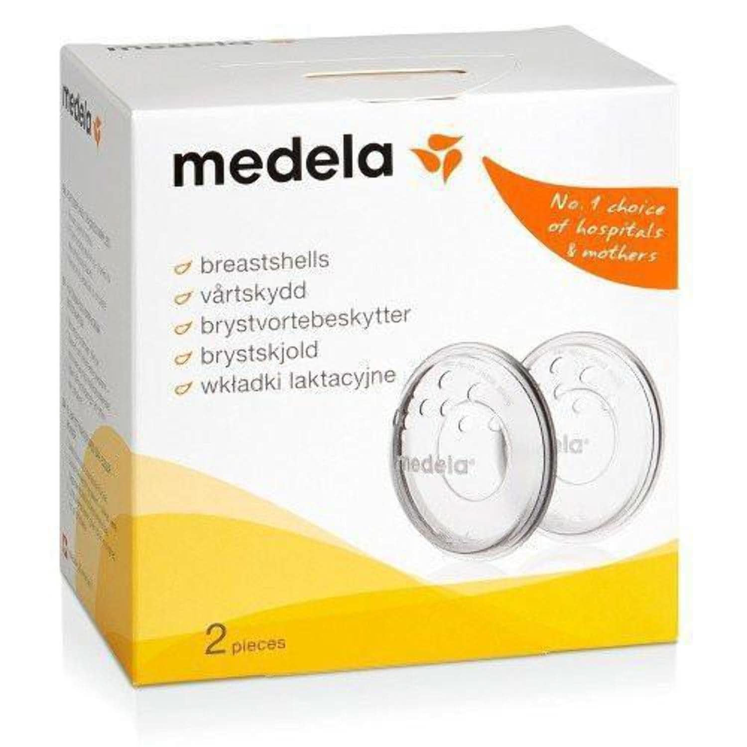 Protectores para pecho Medela - Sin BPA, de silicona suave, con orificios de ventilación transpirables, incluye 2 protectores Accesorios Alimentación y Lactancia Bebe Naty Shop