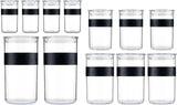 BODUM PRESSO Tarros de conservación, plástico, negro, 4 x 0,25 l, 3 x 0,6 l, 3 x 1 l, 2 x 2 l Cajas para conservar alimentos Naty Shop