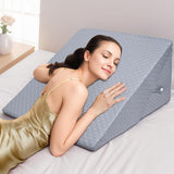 Almohada de cuña ajustable para niños, almohada de lectura de espuma de alta densidad para cama y sofá, almohada ergonómica para cabeza de cuña para apnea de reflujo del sueño, almohada para piernas/almohada de espalda para jugar y leer (verde)