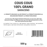 Cuscús de trigo sarraceno 100% ecológico, 500 g, sin gluten