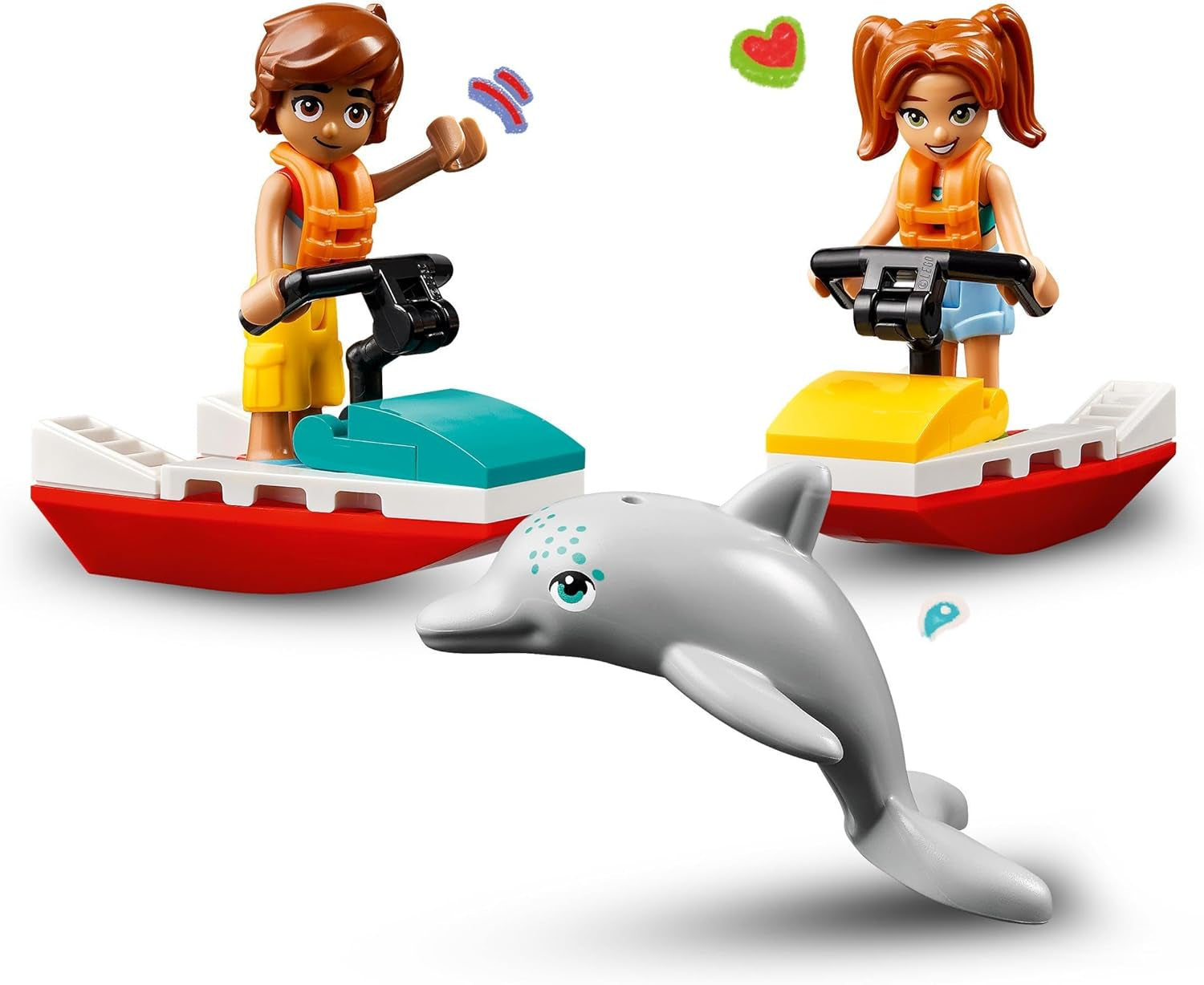 LEGO Friends Torre de observación de salvavidas con motos de agua, juguete para niños, idea de regalo para niñas y niños a partir de 5 años con 2 figuras y un delfín, juguete de moto de agua 42623 Juegos de construcción Besuche den LEGO-Store