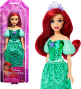 Mattel Disney Princess Ariel Doll, cabello largo, posicionable, zapatos y diadema desmontables, regalos de Disney, juguete para edades de 3 años en adelante, HLW10