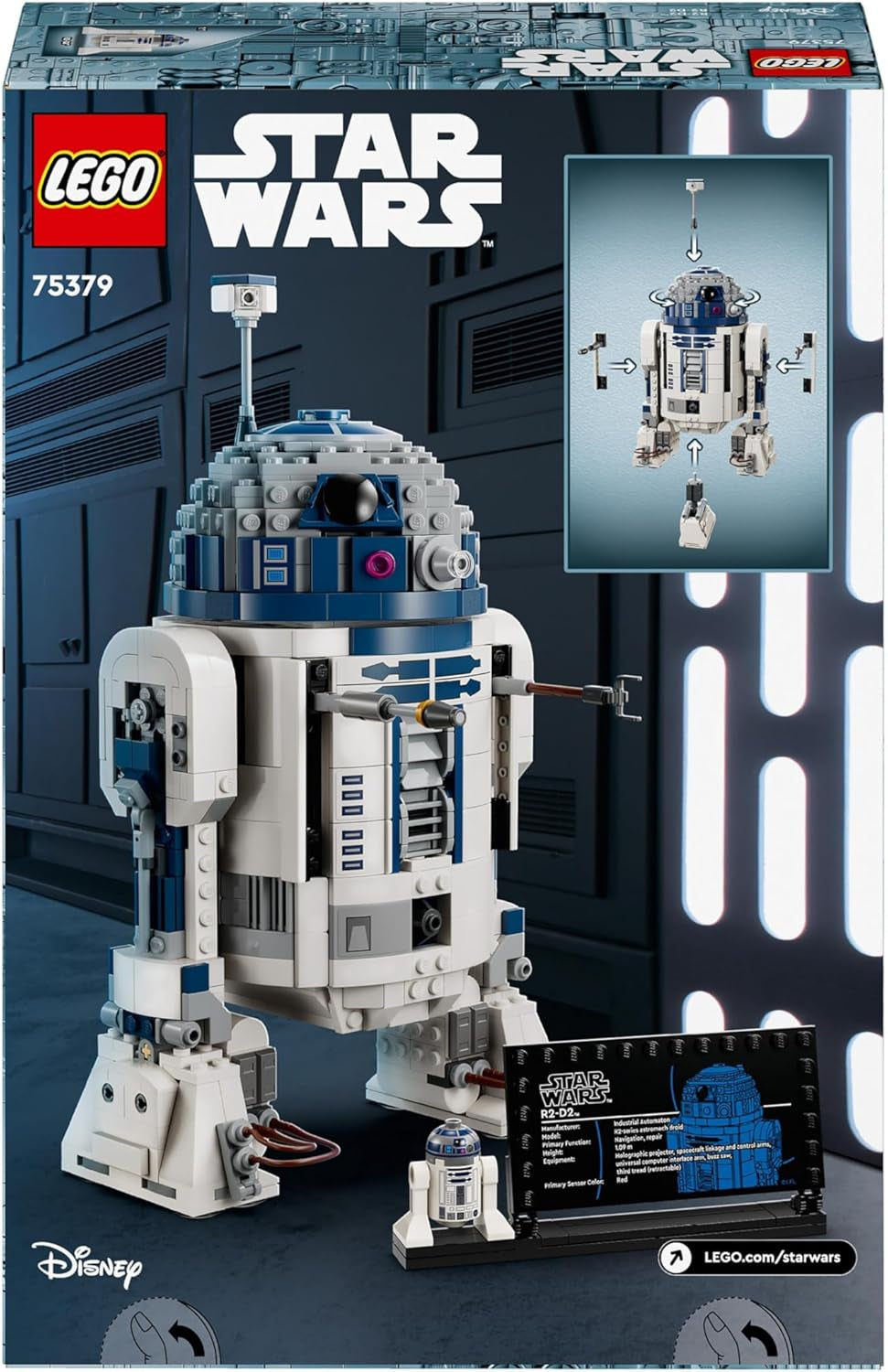 LEGO Star Wars Set de modelos R2-D2 para niños, niños y niñas, figura de droide para construir con minifigura del 25.º aniversario de Darth Malek y placa decorativa, idea de regalo de colección 75379 Juegos de construcción Besuche den LEGO-Store