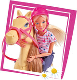 Simba 105730939 - Steffi Love Traje para montar a caballo 2 caballos Muñeca de moda totalmente articulada 29 cm para niños a partir de 3 años