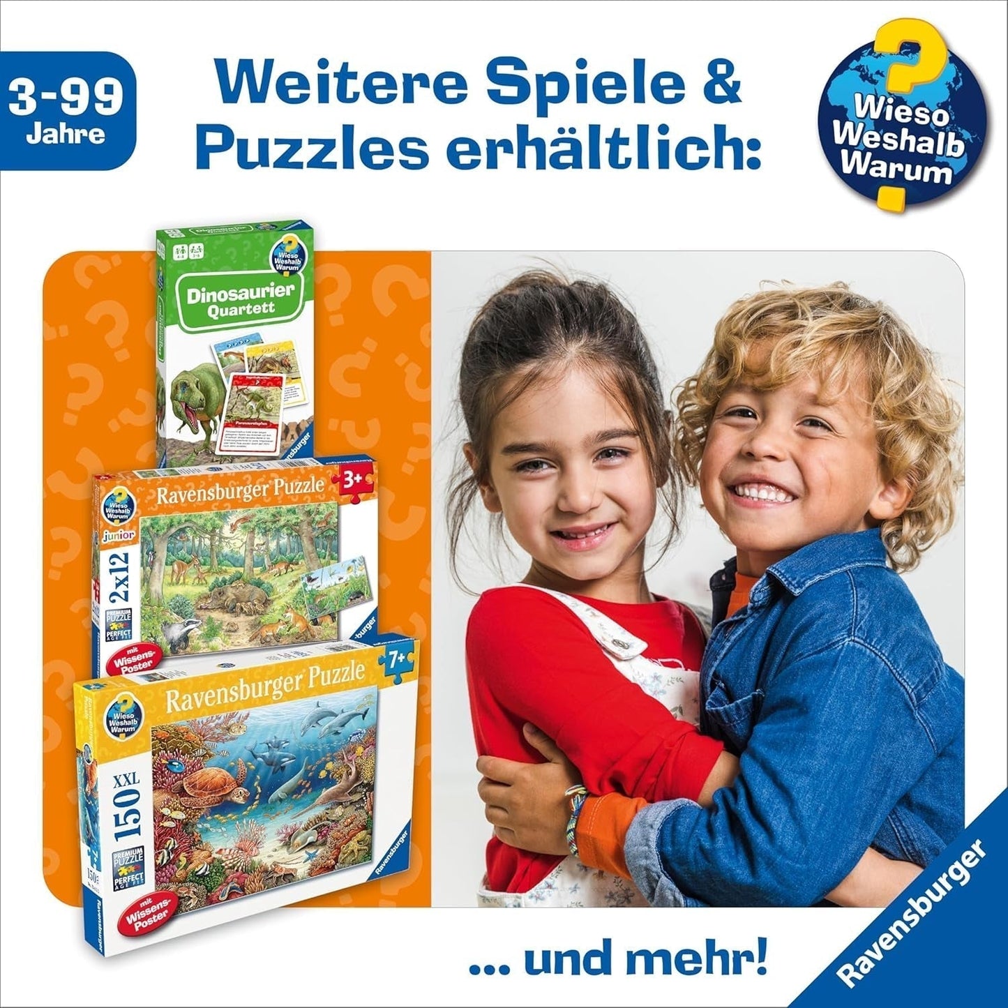 Puzzle infantil Ravensburger 13411 - Criaturas marinas en el arrecife de coral - ¿Por qué? ¿Por qué? ¿Por qué? Puzzle 150 piezas XXL + cartel de conocimientos, para niños a partir de 7 años Puzzle Naty Shop