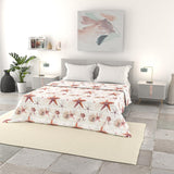 Ropa De Cama Italiana Edredón Básico De Verano, Microfibra Estampada, 250X240Cm, Círculo Edredones y colchas Naty Shop Estrella De Mar 250X240Cm