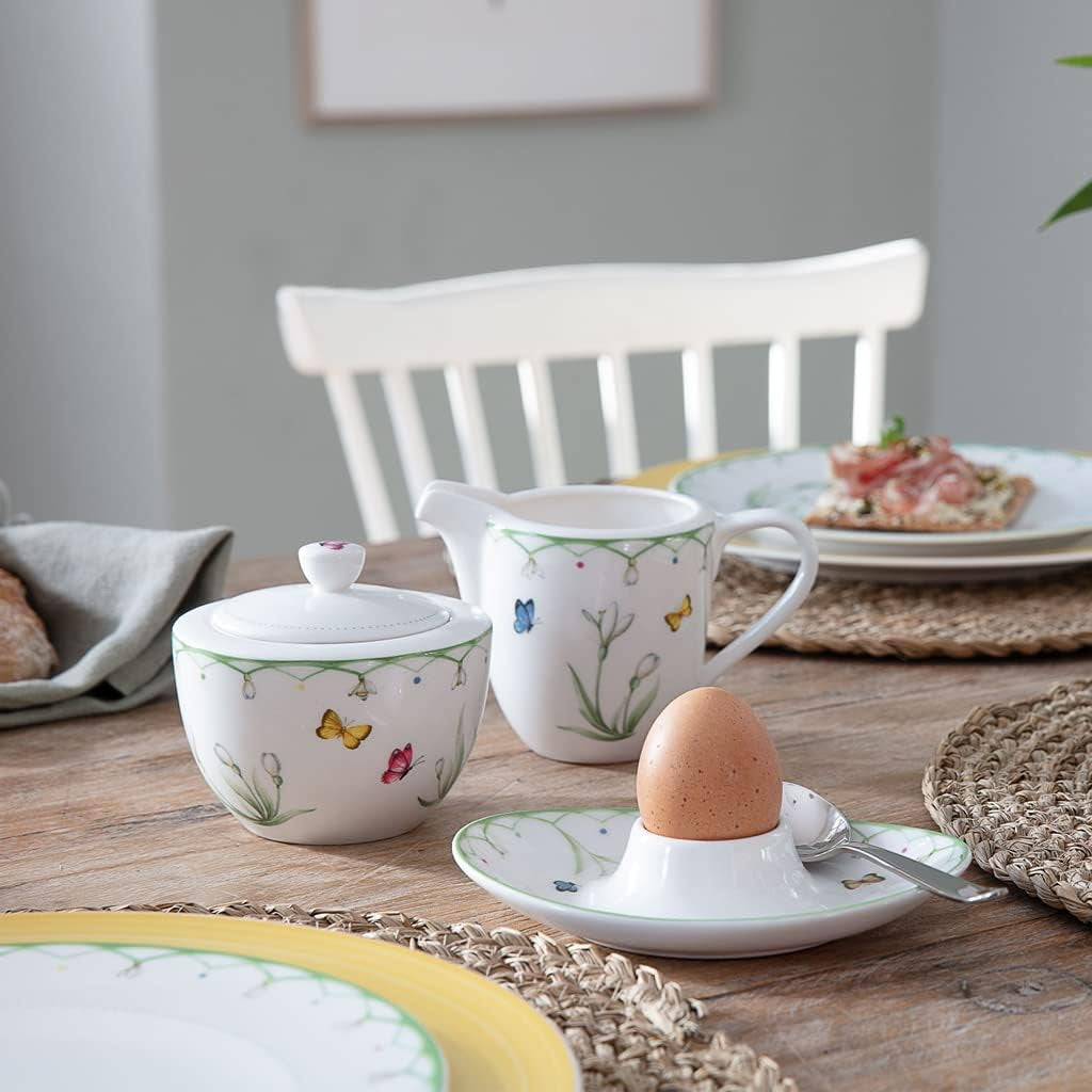 Villeroy & Boch Taza de leche Colorful Spring, 280 ml, Porcelana Premium, Blanco/Multicolor