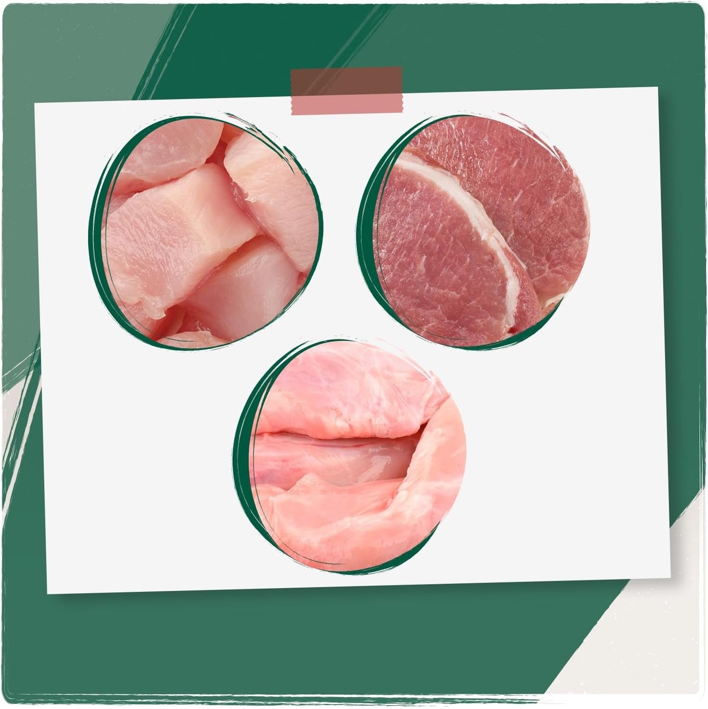 Venandi Animal - Premium Nassfutter para Katzen, Probierpakett I, pollo, pute, corteza, 6 x 200 g (paquete de 6), getreidefrei und naturbelassen