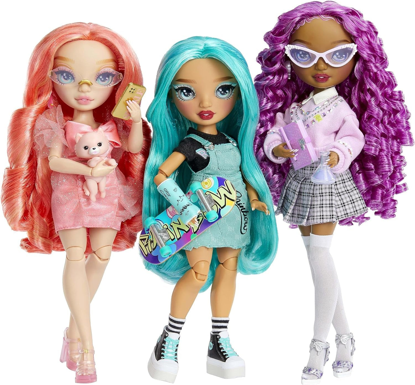 Rainbow High Fashion Doll - Pinkly Paige - Muñeca de moda rosa con un traje de moda - con gafas y más de 10 coloridos accesorios de juego - Ideal para coleccionistas y niños de 4 a 12 años