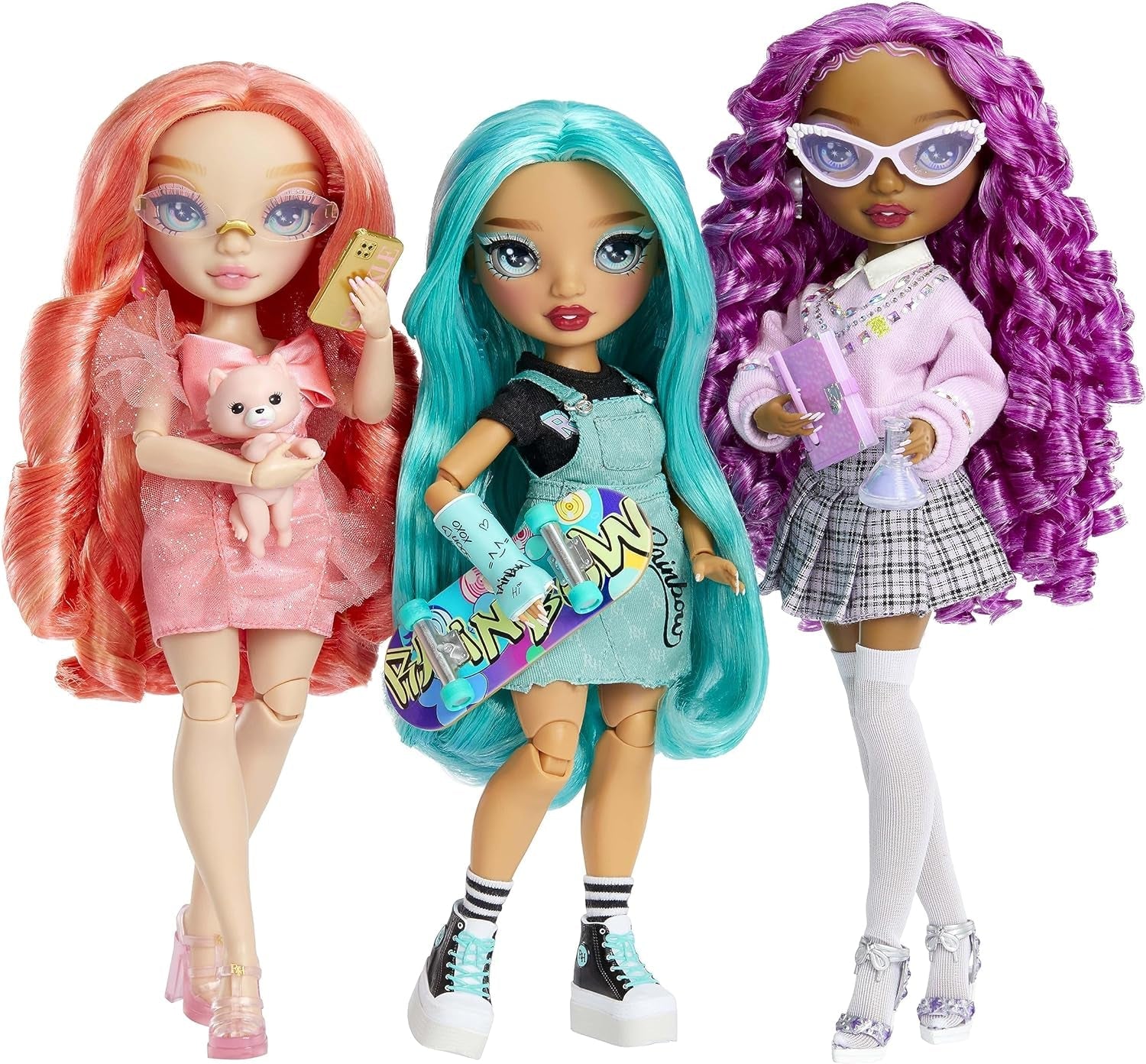Rainbow High Fashion Doll - Pinkly Paige - Muñeca de moda rosa con un traje de moda - con gafas y más de 10 coloridos accesorios de juego - Ideal para coleccionistas y niños de 4 a 12 años