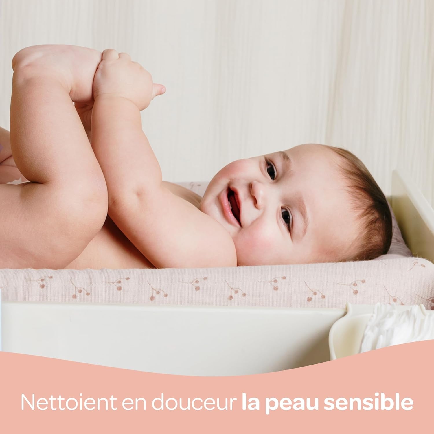 BIOLANE 12 Compresas Maxi-Cuadradas Húmedas - Bebés - 100% Orgánico - 720 Algodón - para pieles sensibles - Cambiador y Aseo - desde el nacimiento - fabricadas en Francia