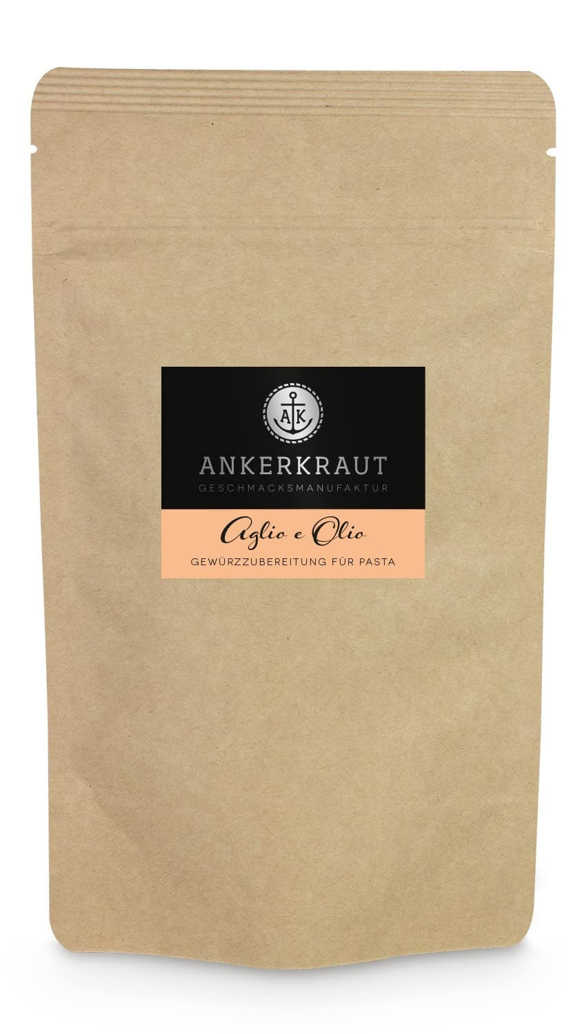 Ankerkraut Aglio e Olio, Gewürzmischung italiano para pasta y espaguetis-fideos clásicos, 120 g en bolsa aromática