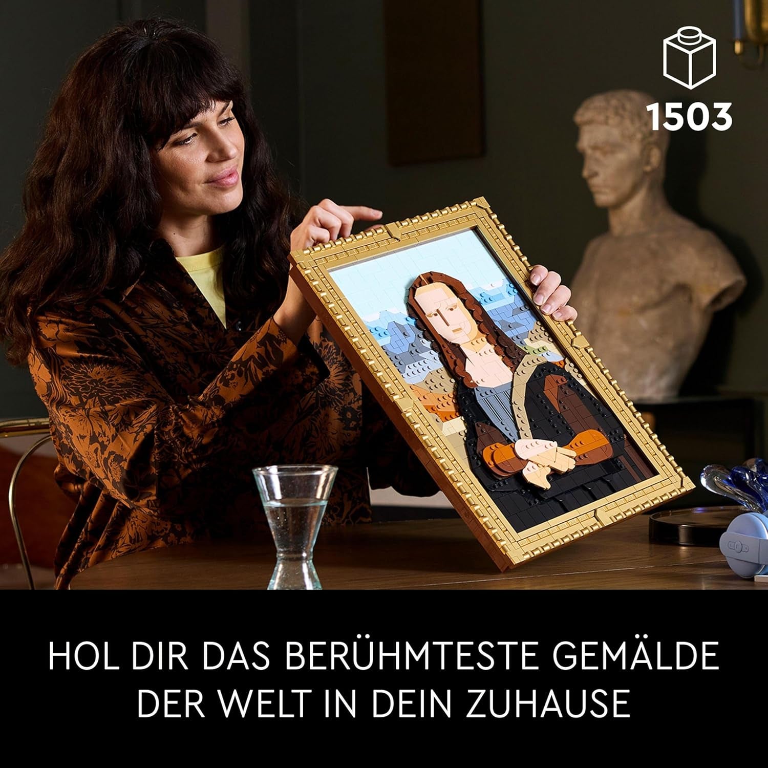 LEGO Art Mona Lisa, Set para adultos, Pintura de Leonardo Da Vinci para colgar, Actividad creativa para hombres y mujeres, Regalo para amantes del arte, Arte del Renacimiento italiano 31213 Juegos de construcción Besuche den LEGO-Store
