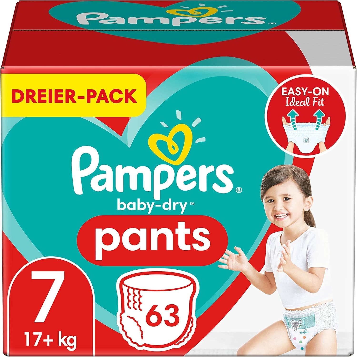 Pañales Pampers Baby-Dry, talla 8, 43 pañales, a partir de 19 kg, pack Jumbo+