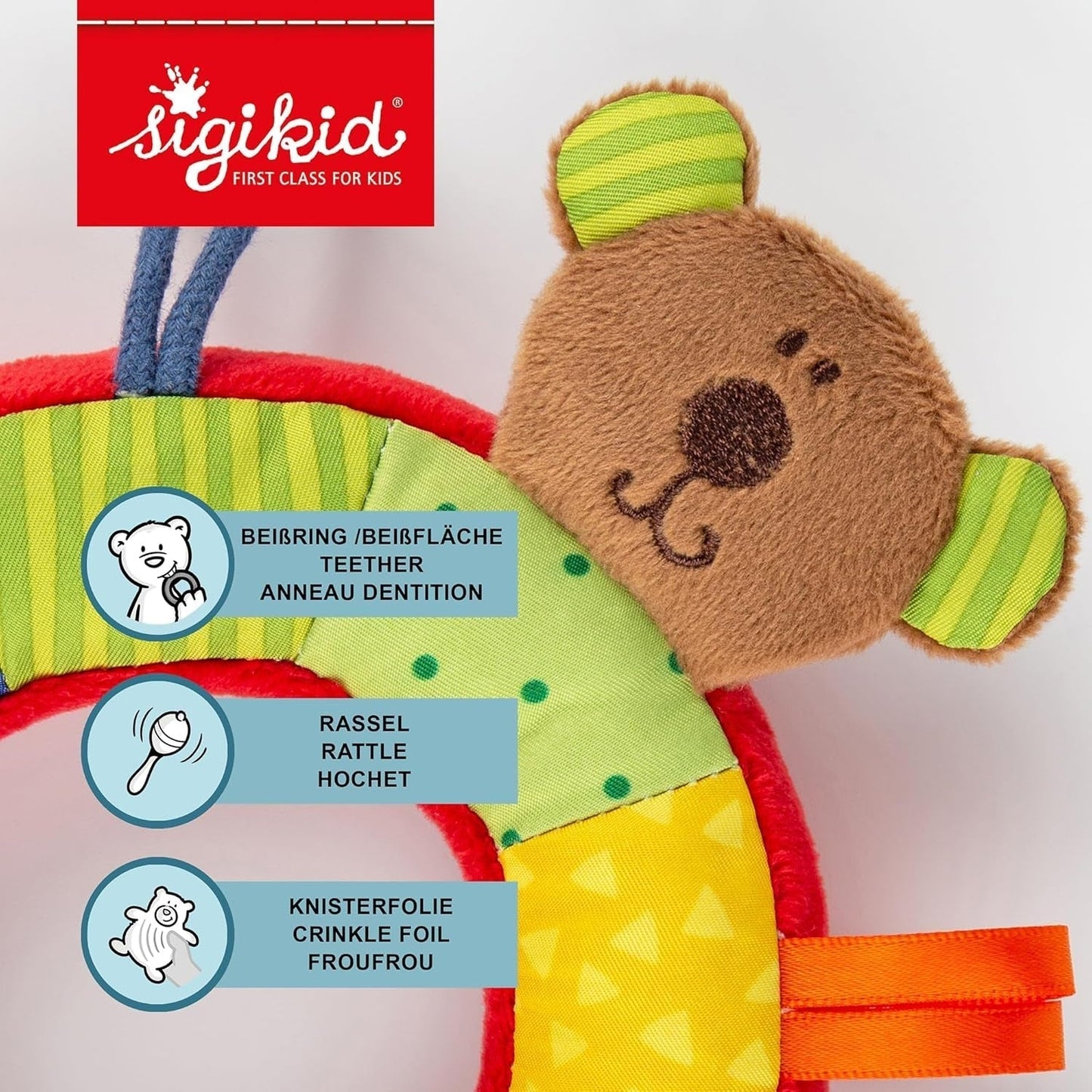 SIGIKID 40490 Anillo activo Baby Activity PlayQ Juguete para niñas y niños recomendado a partir de 3 meses multicolor Baby Toys Naty Shop