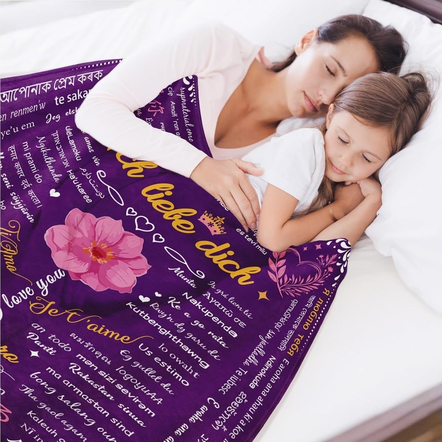 Regalos para mamá, regalo de aniversario para parejas, mujeres hermosas, esposos, hermanas y madres, seguridad ideal para el día de la madre, día de San Valentín y Navidad Camas y mantas de 50 X 60 pulgadas Yasrlvun