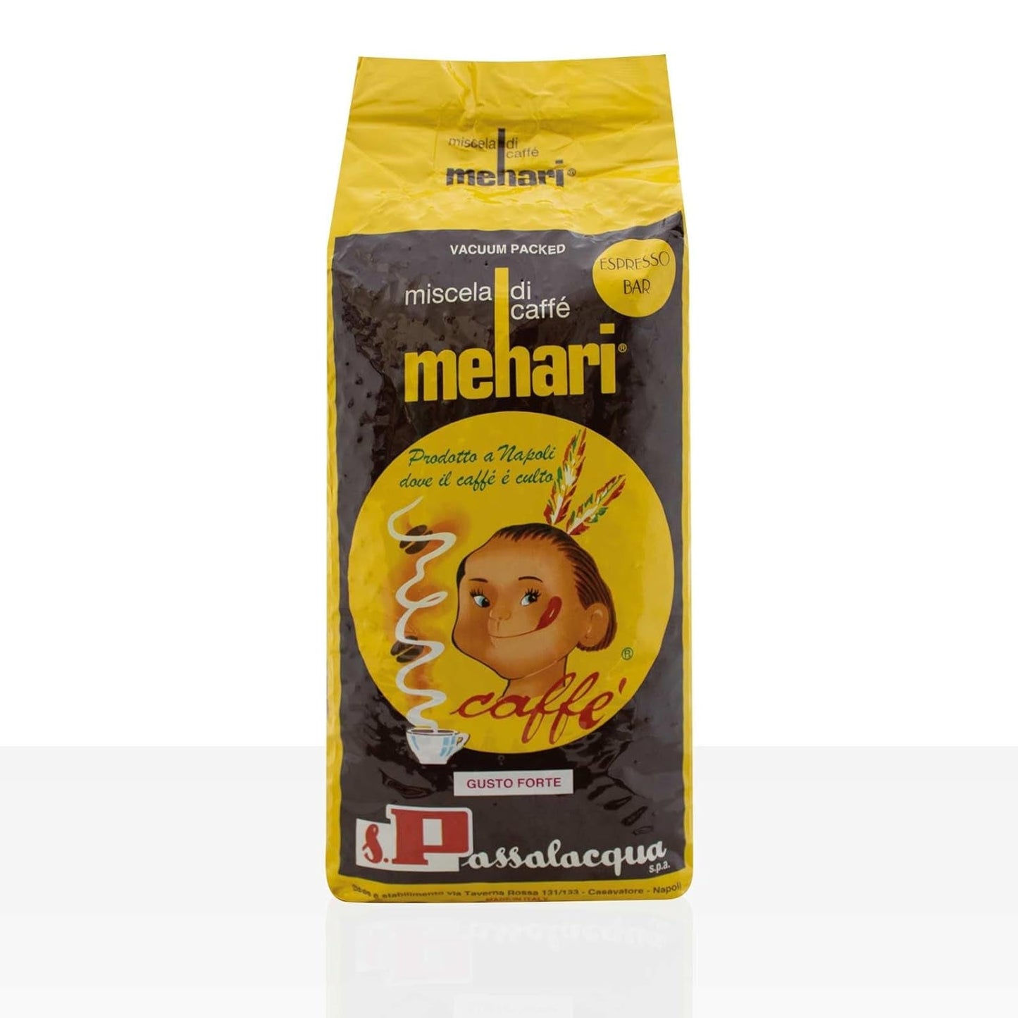 CAFÉ MEHARI - BARRA DE ESPRESSO - PAQUETE DE 1 kg DE CAFÉ EN GRANOS