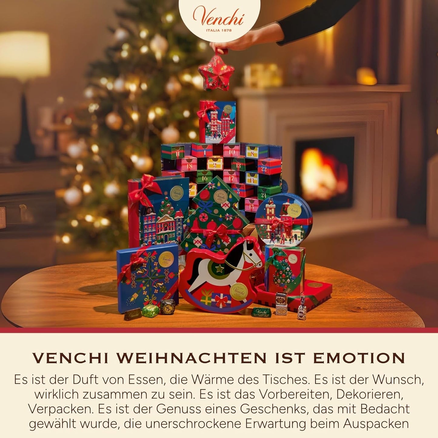 Venchi, Brutto&Buono, barra de chocolate con leche en forma de abeto "Avellana del Bosque del Piamonte" hecha a mano, 200 g, sin gluten, colección navideña de edición limitada, idea de regalo