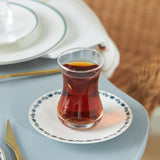 Juego de postre Karaca İznik para 6 personas, 18 piezas: vajilla elegante para postres deliciosos