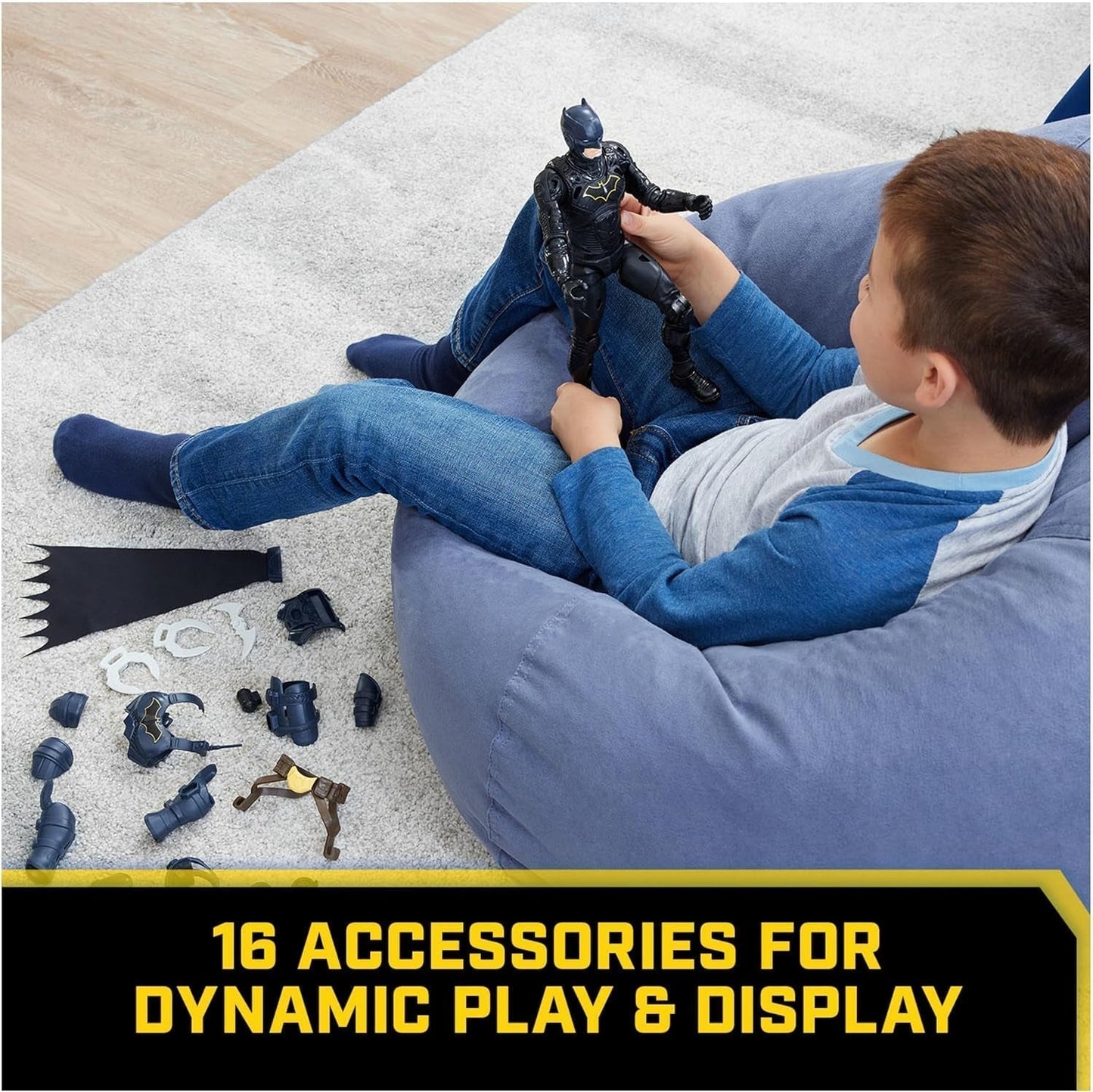 Figura de acción DC Batman Adventures, 30 cm - Con 16 equipos y totalmente móvil para emocionantes aventuras y acrobacias llenas de acción, juguete para niños a partir de 3 años Figuras de acción Naty Shop