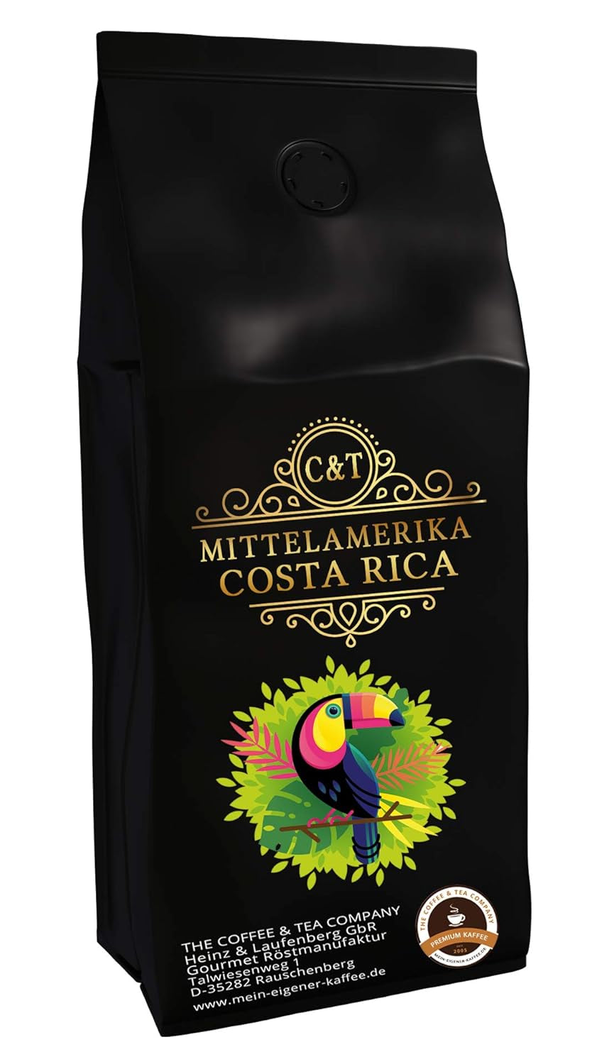 Café C&T de Costa Rica 100% Arábica Excelente café premium de Centroamérica (granos enteros, 1000g)