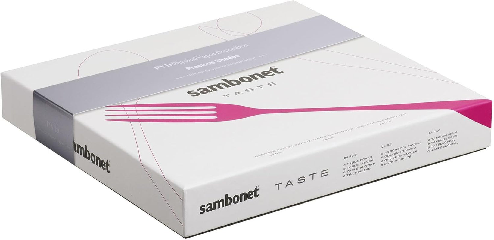 Sambonet 52553G81 - Juego de cubiertos Taste Golden 24 piezas Cocina Naty Shop
