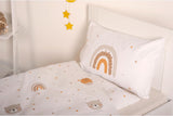 Pastoreo Babybest Little Friends Winterbettwäsche, Kopfkissenbezug 40 X 60 Cm Mit Hoteleinschlag, Bettbezug 100 X 135 Cm, Mit Zwißwerfer, 100% Baumwolle/Flannel, Weiß, Twin Naty Shop