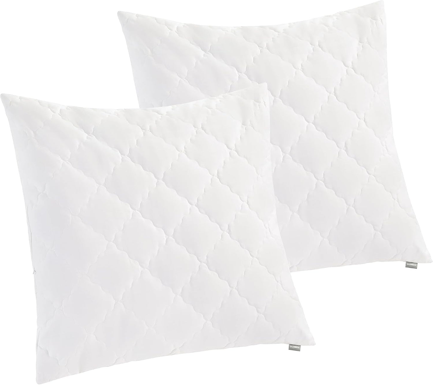 Traumnacht Almohada de bambú con fibras de bambú, hipoalergénica, antibacteriana Juego de almohadas con cremallera, compuesto por 2 almohadas de 40X80Cm, certificado Oeko-Tex, desarrollado en Alemania Naty Shop almohadas estándar Almohada 80 X 80 Cm