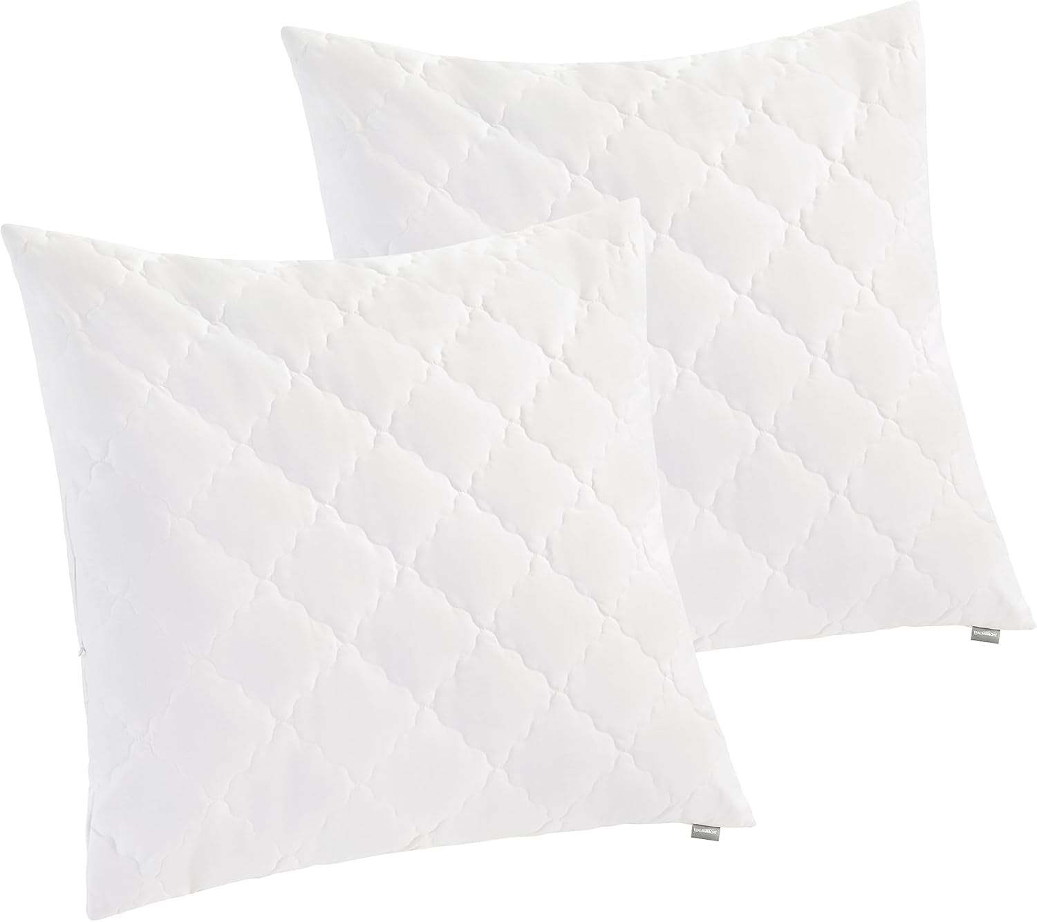 Traumnacht Almohada de bambú con fibras de bambú, hipoalergénica, antibacteriana Juego de almohadas con cremallera, compuesto por 2 almohadas de 40X80Cm, certificado Oeko-Tex, desarrollado en Alemania Naty Shop almohadas estándar Almohada 80 X 80 Cm
