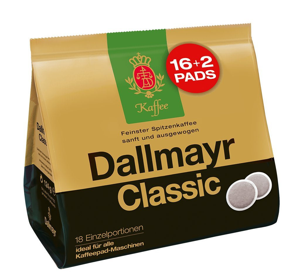 Kaffee Classic Kaffeepads 16 + 2, paquete de 5 (5 x 124 g)