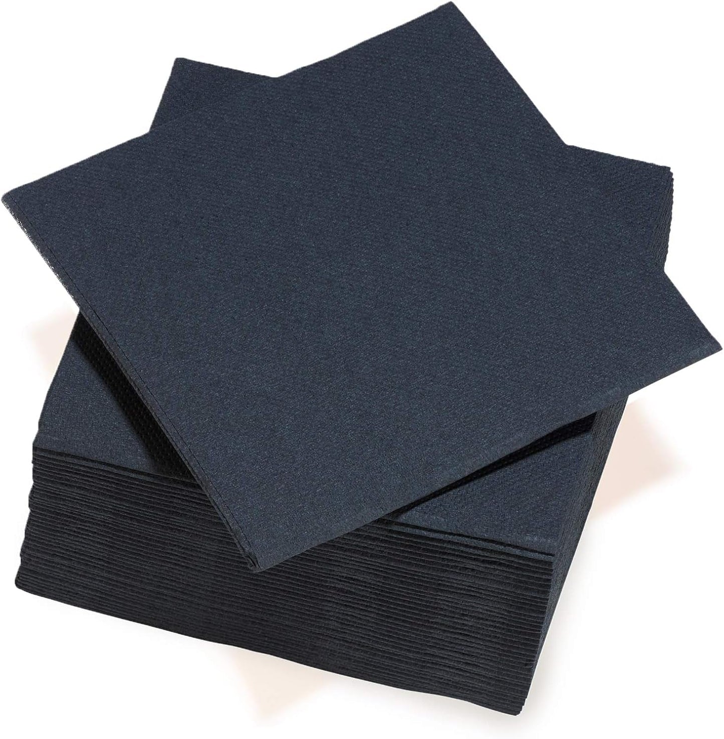 - Servilletas de papel Tex Touch - Negro - Servilletas certificadas Fsc® - Reciclable y Biodegradable - Juego de 40 servilletas negras grandes 38 X 38 Cm