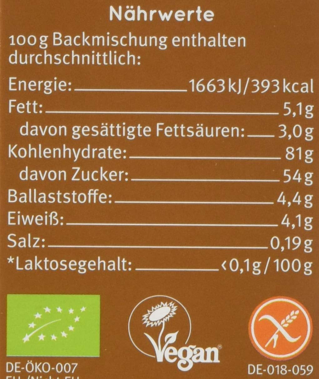 Brownies Sin Gluten, Pack 3Er (3 X 400 G) - Bio Naty Shop