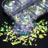 JMEOWIO Nail Glitter 12 Rejillas Sirena Nail Art Decoración Accesorios Diseño de Uñas