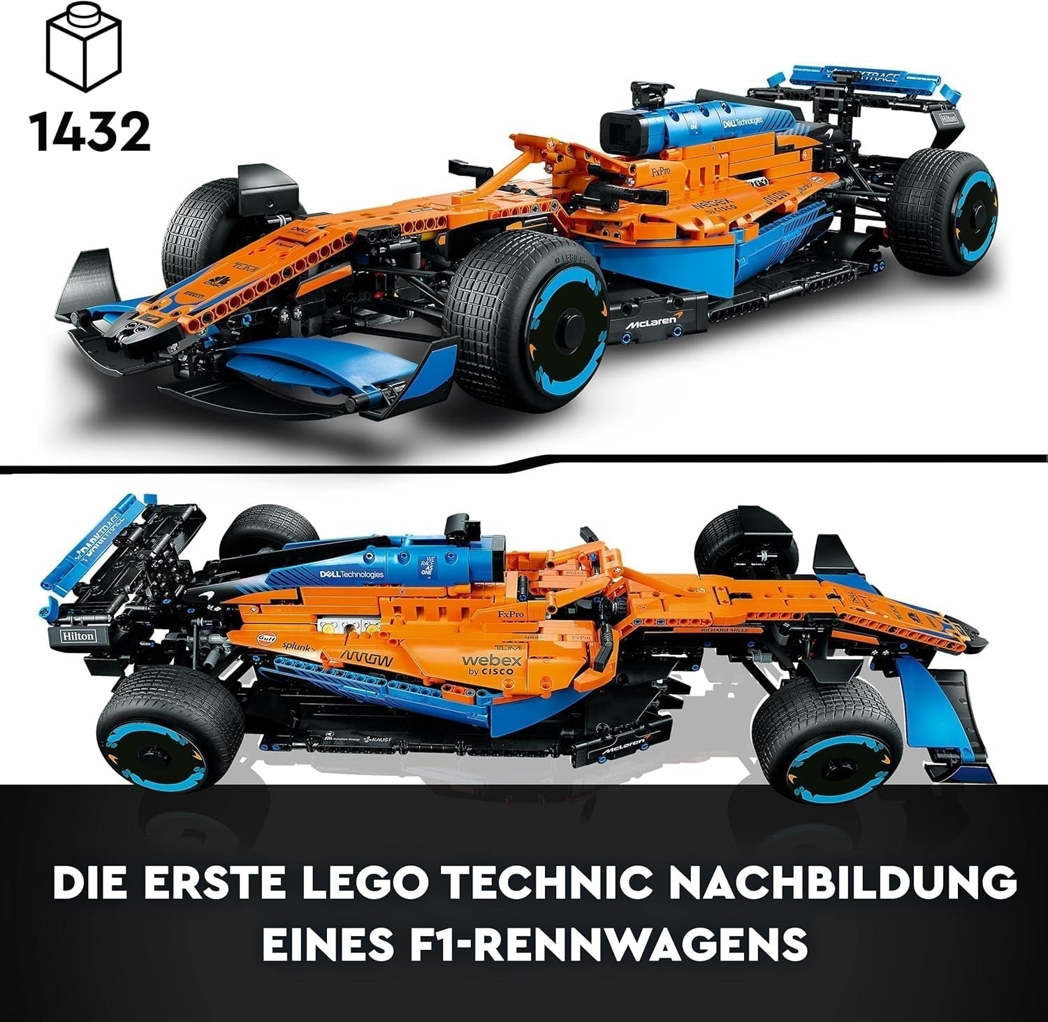 Coche de carreras de Fórmula 1 Lego Technic Mclaren - Modelo de F1 para adultos con motor V6 y dirección - Regalo para aficionados y coleccionistas de deportes de motor - 42141 Juegos de construcción Besuche den LEGO-Store