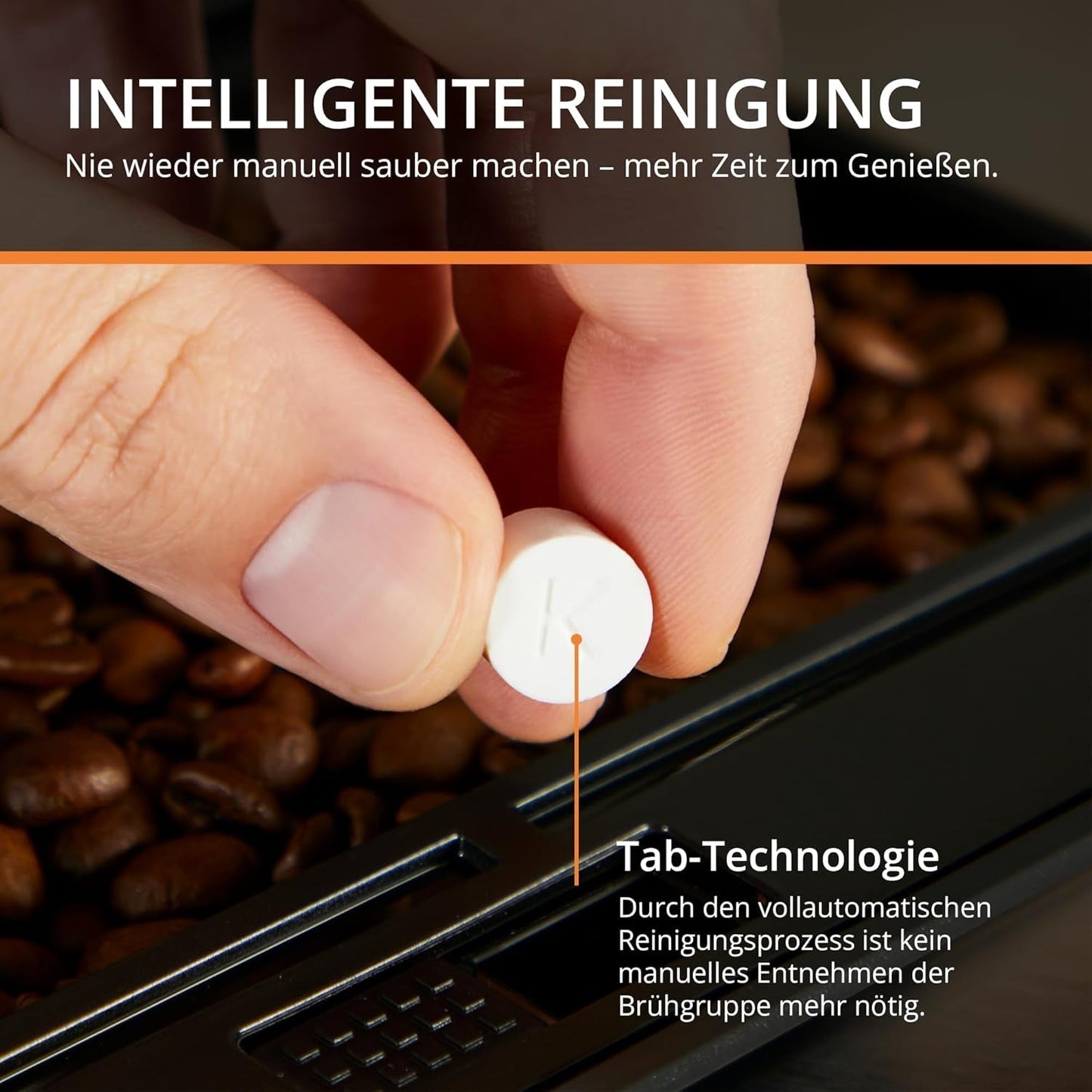 KRUPS Cafetera espresso automática Arabica Picto, diseño compacto, fácil de usar, control giratorio ajustable intuitivo, espumador de leche, función 2 tazas, cafetera espresso, negra, EA810870