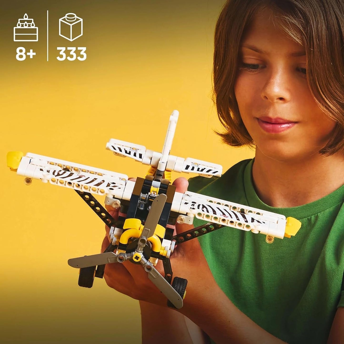 LEGO Technic Avión de hélice, juguete de construcción para niños, regalo para niños y niñas de 8 años, motor de pistón de 4 cilindros, avión de hélice giratoria, modelo 42198, juegos de construcción Besuche den LEGO-Store
