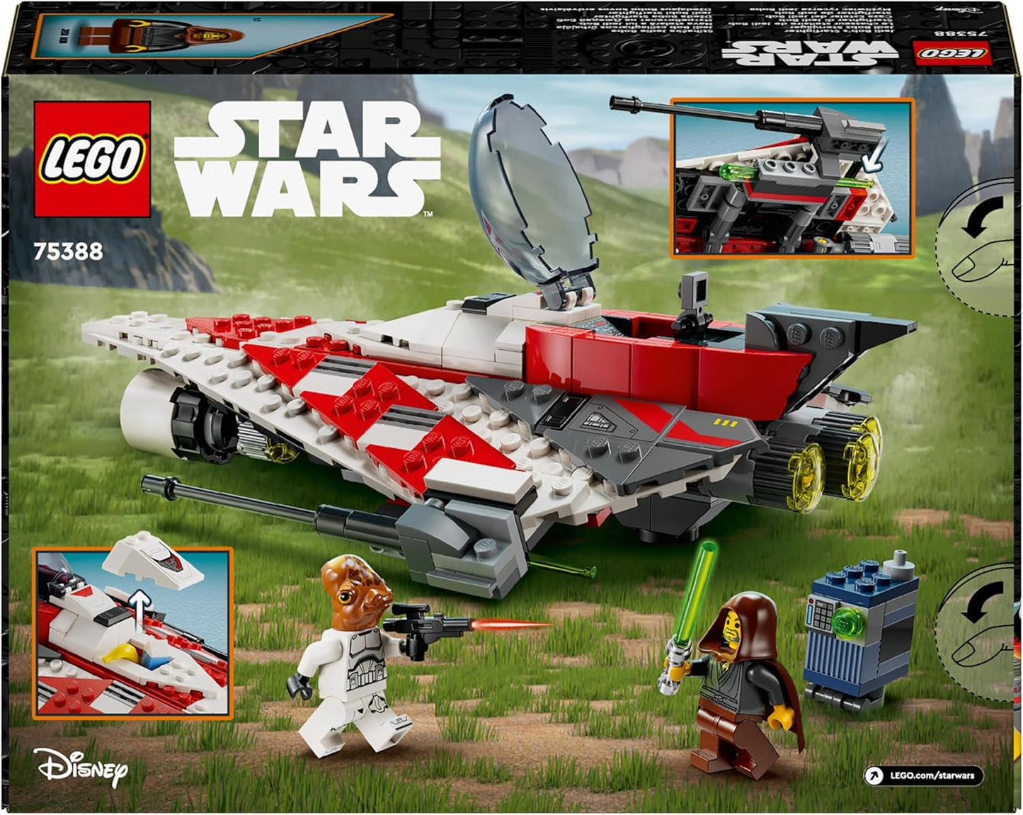 LEGO Star Wars Jedi Bob's Starfighter Juguete de construcción Nave espacial Ladrillos de juguete Personaje popular Regalo de cumpleaños para niños niñas y todos los fanáticos mayores de 8 años 75388 Juegos de construcción Beuche den LEGO-Store