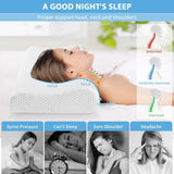 Findigit Health Almohada, Almohada Viscoelástica, Almohada Ortopédica para Dormir de Lado y Boca Arriba, Almohada Ergonómica para la Columna Cervical (60 X 35 X 11/9 cm) Almohadas Ortopédicas Cervicales Naty Shop