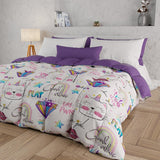 PETTI Artigiani Italiani - Edredón de invierno, Edredón de invierno, Doble cara, Monocolor e impresión digital, 100% microfibra hipoalergénica, Made in Italy Edredones y edredones Naty Shop