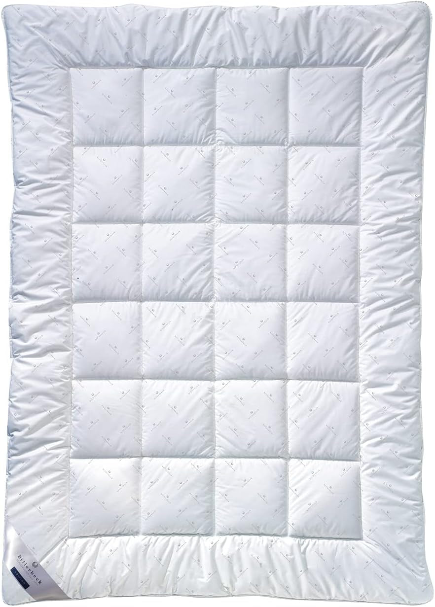 Billerbeck Edredón De Fibra King E21 - Edredón De Fibra Refinada De Aloe Vera - Edredón Para Todas Las Estaciones De 135 X 200 Cm Con Calidez Media, Blanco Naty Shop Edredones Y Edredones Individuales 135 X 200 Cm Cálido (W)