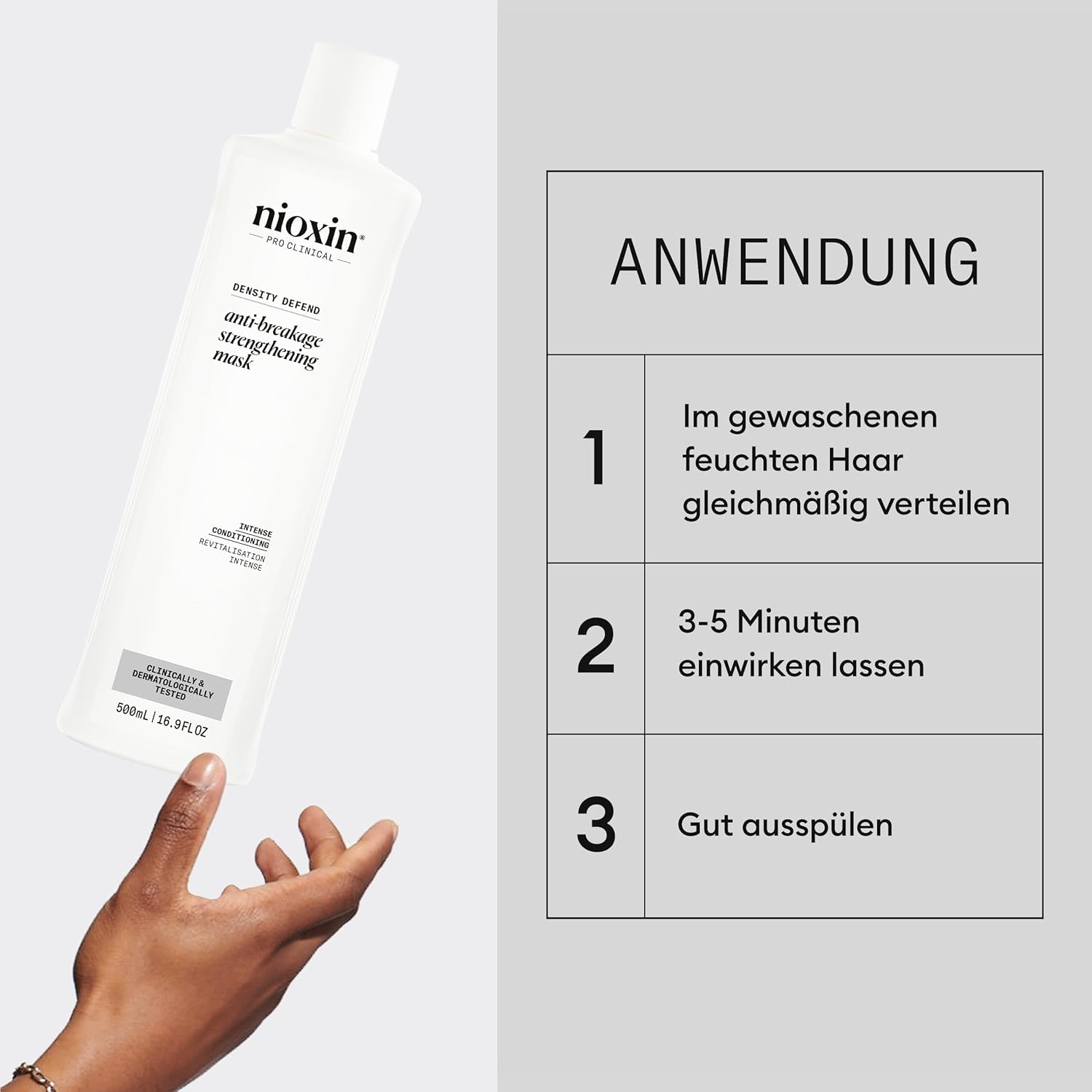 Nioxin Density Defend Anti-Breakage Strengthening Hair Mask - Mascarilla capilar hidratante contra la rotura del cabello, cuidado del cabello sin aclarado con vitamina C Mascarilla capilar Naty Shop