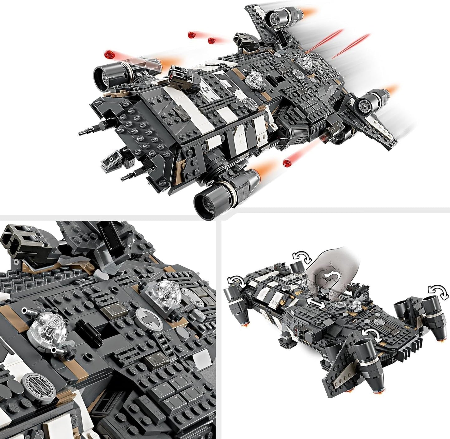 LEGO Star Wars: Skeleton Crew Onyx Cinder, nave espacial de juguete coleccionable y para construir para niños y niñas con 5 personajes, idea de regalo para fans a partir de 10 años 75374 Juegos de construcción Besuche den LEGO-Store