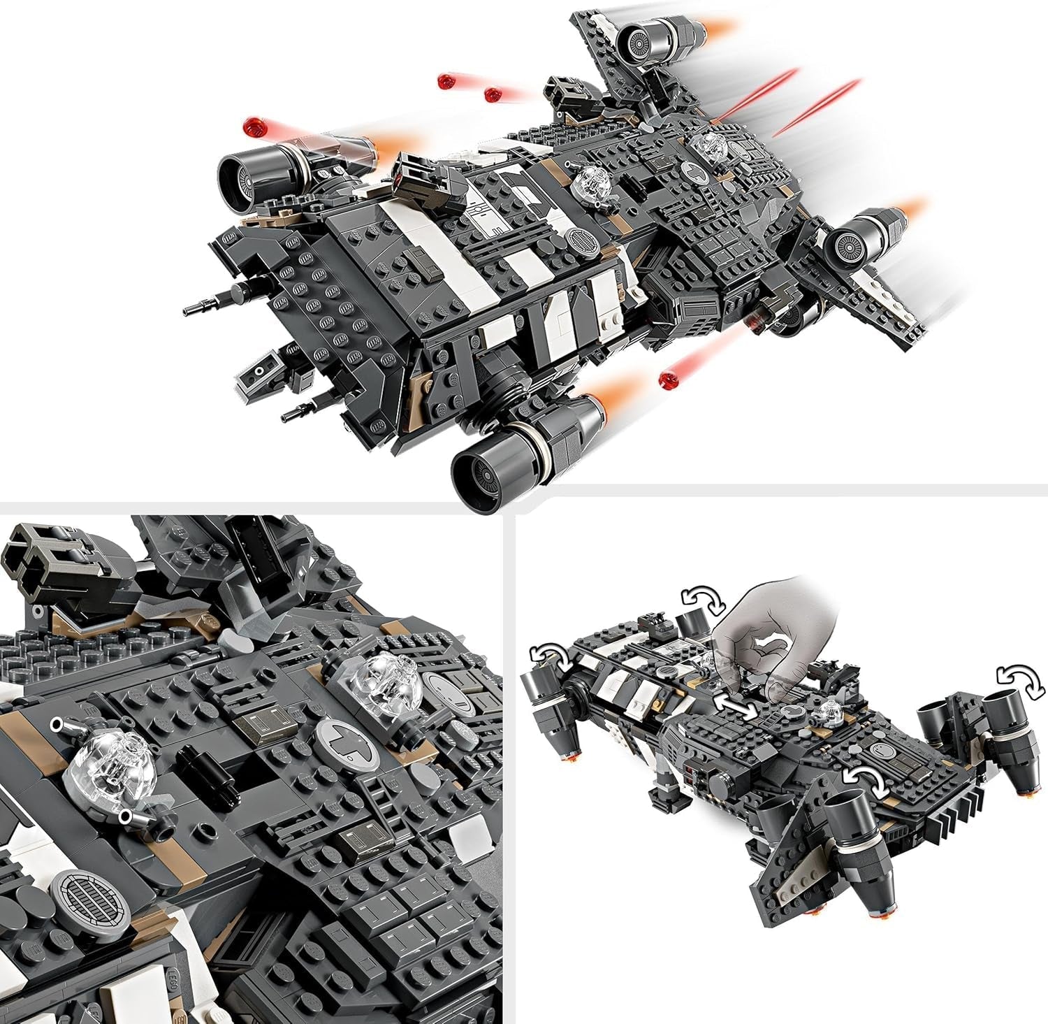 LEGO Star Wars: Skeleton Crew Onyx Cinder, nave espacial de juguete coleccionable y para construir para niños y niñas con 5 personajes, idea de regalo para fans a partir de 10 años 75374 Juegos de construcción Besuche den LEGO-Store